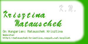 krisztina matauschek business card